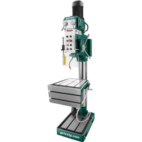 Image for Grizzly G0793 - 27-1/2" Heavy-Duty Gearhead Drill Press, Tapping & L-Table
