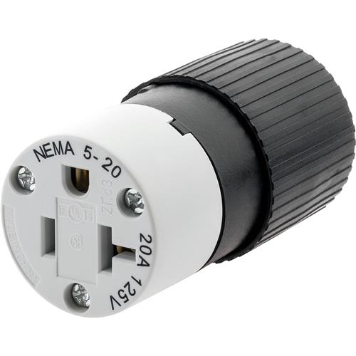 Image for Hubbell T28451 - 20 Amp 125V NEMA 5-20 Single-Phase Straight Blade Connector