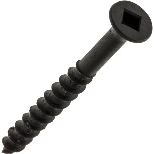 Image for Minerallac T28846 - #6 x 1-1/2" #1 Bit Black Square Drive Deep Thread Flat Head Particle Board Screw, 100 pc.