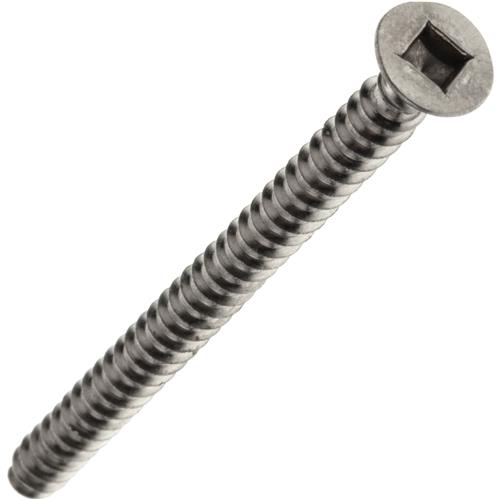 Image for Minerallac T28893 - #8 x 2-1/2" Stainless Steel Square Drive Flat Head Sheet Metal Screw, 100 pc.