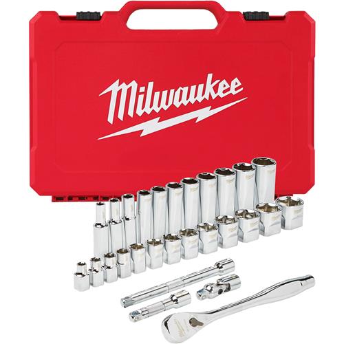 Image for Milwaukee T31027 - 3/8" Drive 28 Pc. Ratchet & Socket Set- SAE