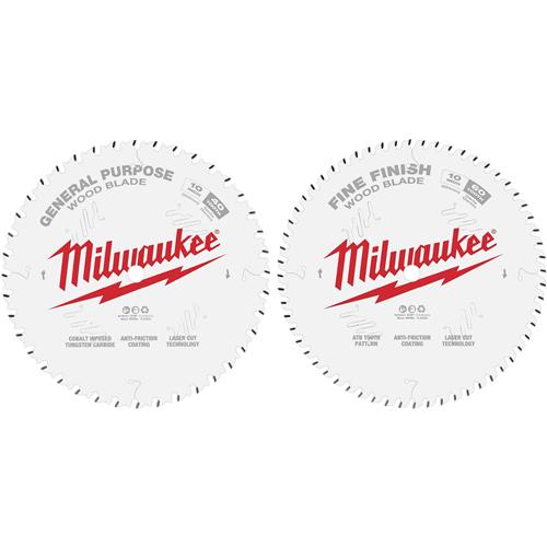 Image for Milwaukee T31051 - Circular Saw Two-Pack Wood Cutting Blades 10" 40T + 60T