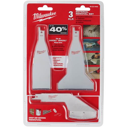 Image for Milwaukee T31191 - SAWZALL Material Removal Blade Set 3pc