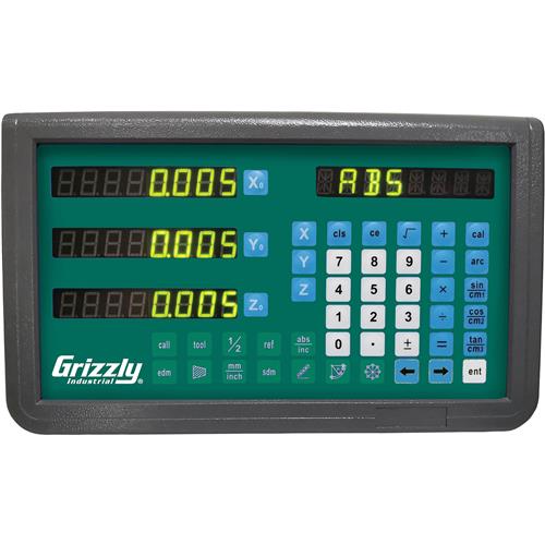 Image for Grizzly T33007 - 7-7/8" x 23-5/8" 2-Axis Mill DRO