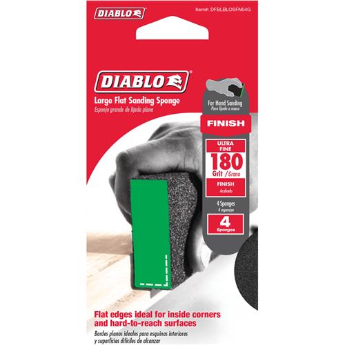 Image for Diablo T33555 - Large Flat 180-Grit (Ultra Fine) Sanding Sponge 4 Pk