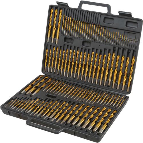 Grizzly T33688 HSS Titanium 135 Degree Drill Bit Set, 115 Pc