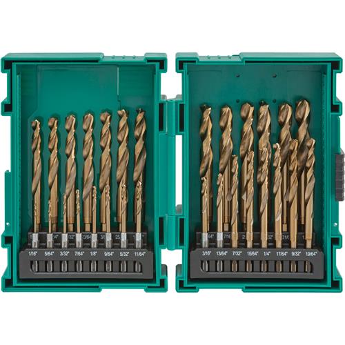 Image for Grizzly PRO T33843 - M35 HSS Cobalt Quick-Release Hex Shank Drill Bit Set, 29 Pc.