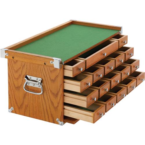 Image for Grizzly T33974 - 23" Series 18-Drawer Red Oak Mid-Riser