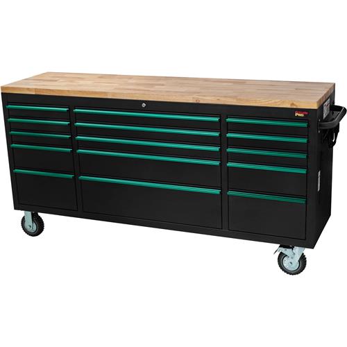 Image for Grizzly PRO T34622 - 72" 15-Drawer Tool Cabinet w/ Outlets