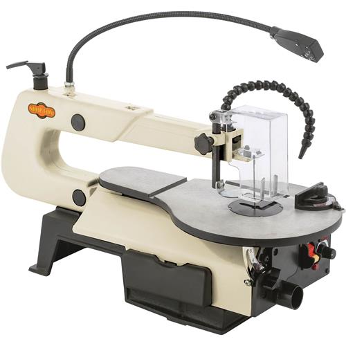 Image for Shop Fox W1872 - 16" VS Scroll Saw w/ Foot Switch, LED, Miter Gauge, & Rotary Shaft